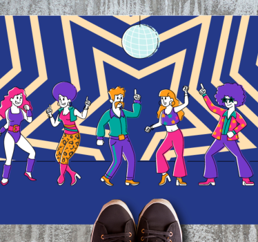 Tapis vinyle autres tapis soirée dansante disco - TenStickers