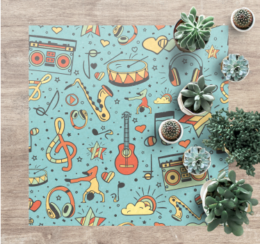 Tapis vinyle autres tapis symboles musicaux ludiques - TenStickers