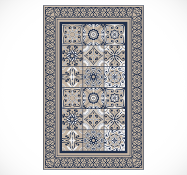 Tapis vinyle carreaux de ciment carrelage vintage marron - TenStickers
