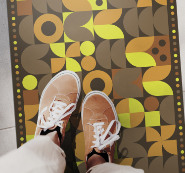 Tapis vinyle carreaux de ciment design rétro - TenStickers