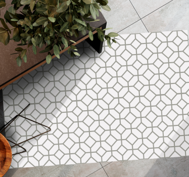 Tapis vinyle carreaux de ciment disposition en nid d'abeille - TenStickers