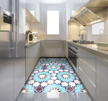 Tapis vinyle carreaux de ciment élégance du motif mosaïque - TenStickers