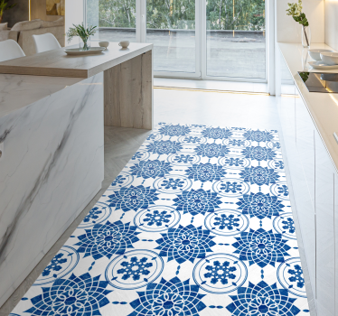 Tapis vinyle carreaux de ciment médaillon ornemental - TenStickers