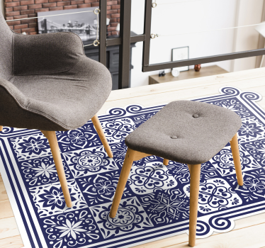 Tapis vinyle carreaux de ciment modèle de tuile de mandala - TenStickers