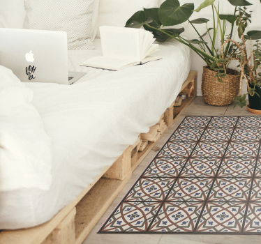 Tapis vinyle carreaux de ciment modèle méditerranéen - TenStickers