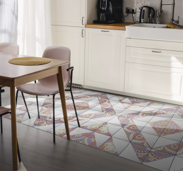 Tapis vinyle carreaux de ciment mosaïque de mandalas - TenStickers