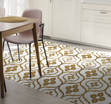 Tapis vinyle carreaux de ciment motif de tuile ornementale - TenStickers