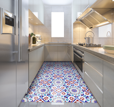 Tapis vinyle carreaux de ciment motif en céramique - TenStickers