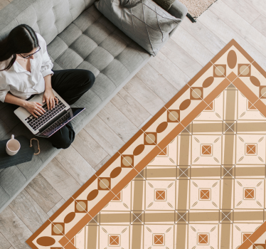 Tapis vinyle carreaux de ciment motif inspiré du carrelage - TenStickers