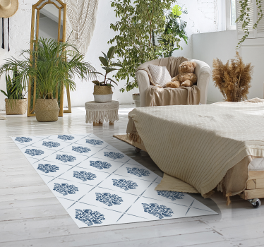 Tapis vinyle carreaux de ciment motif traditionnel - TenStickers