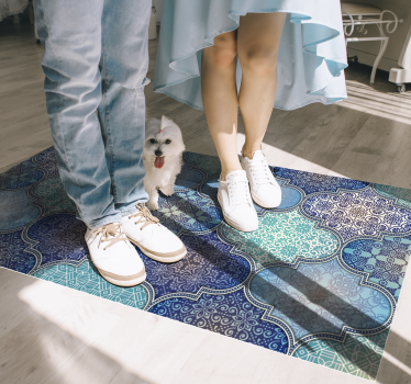 Tapis vinyle carreaux de ciment motifs de tuiles complexes - TenStickers