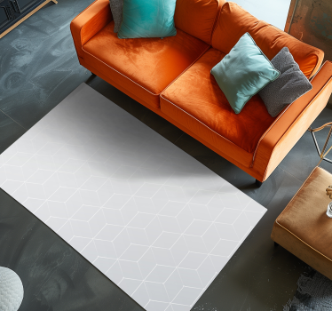 Tapis vinyle carreaux de ciment surface à motif géométrique - TenStickers
