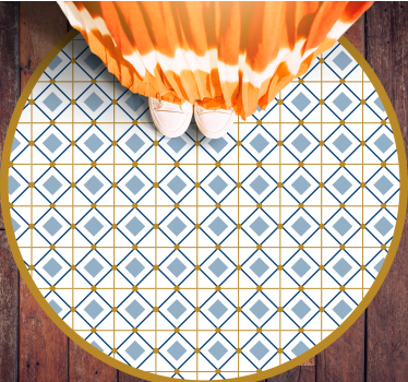Tapis vinyle carreaux de ciment tuiles circulaires - TenStickers