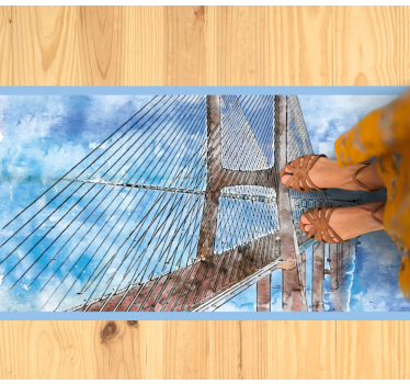 Tapis vinyle salon illustration de pont - TenStickers
