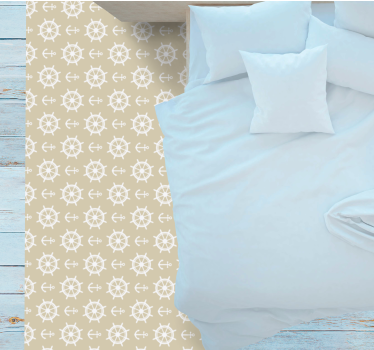 Tapis vinyle salon motif de boussole maritime - TenStickers