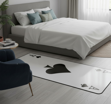 Tapis vinyle chambre as de pique - TenStickers