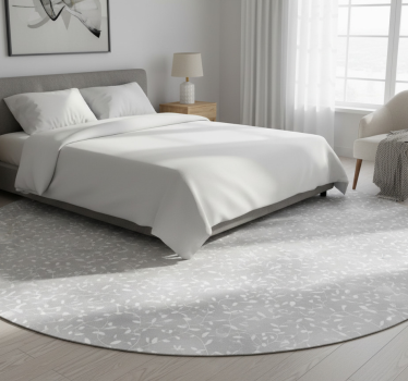 Tapis vinyle chambre branches d'arbre blanches et argent - TenStickers
