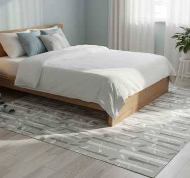 Tapis vinyle chambre branches grises style nordique - TenStickers