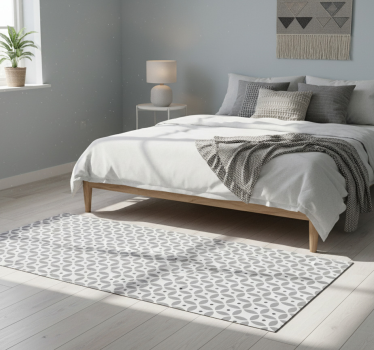 Tapis vinyle chambre cercles sans couture style nordique - TenStickers