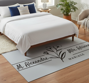Tapis vinyle chambre décoration murale mariage - TenStickers