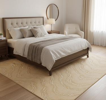 Tapis vinyle chambre effet marbre beige et or - TenStickers