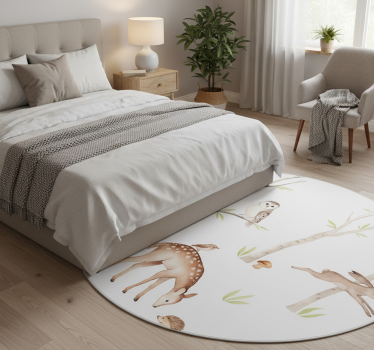 Tapis vinyle chambre forêt apaisée d'automne - TenStickers