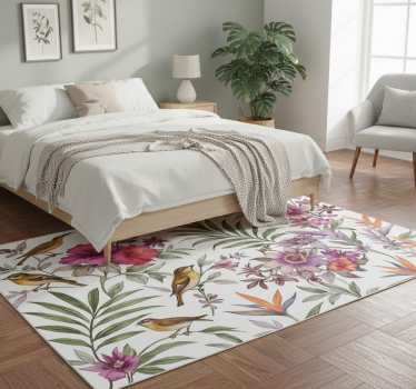 Tapis vinyle chambre forêt colorée - TenStickers