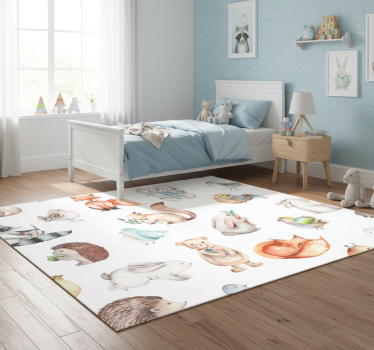 Tapis vinyle autres tapis animaux de la forêt simples - TenStickers