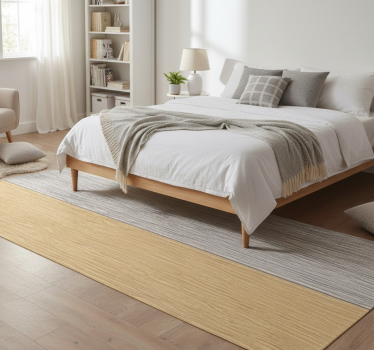 Tapis vinyle chambre gris bois - TenStickers