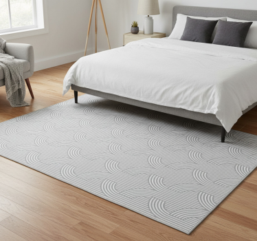 Tapis vinyle chambre gris moderne minimaliste - TenStickers