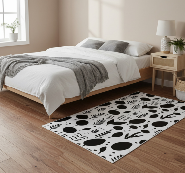Tapis vinyle chambre images nature noir et blanc - TenStickers
