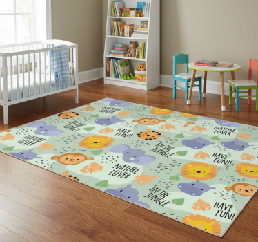 Tapis vinyle autres tapis animaux de la jungle verts - TenStickers