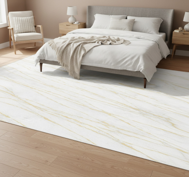 Tapis vinyle chambre marbre gris avec or - TenStickers