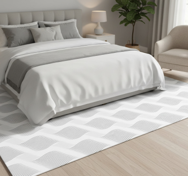 Tapis vinyle chambre motif rétro gris clair - TenStickers