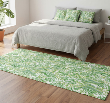 Tapis vinyle chambre plantes vertes ornementales - TenStickers