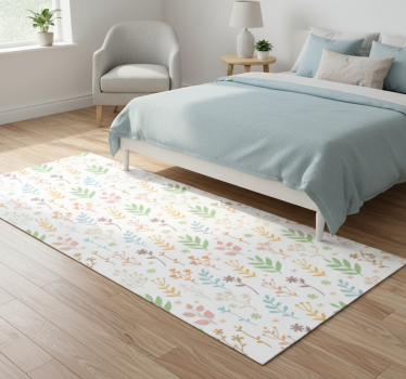 Tapis vinyle chambre symboles simples sur blanc - TenStickers