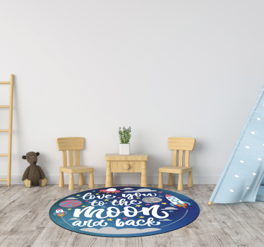 Tapis vinyle citation design circulaire céleste - TenStickers