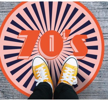 Tapis vinyle vintage style rétro des années 70 - TenStickers