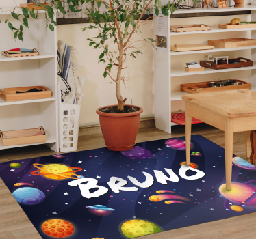 Tapis vinyle conception spatiale personnalisable - TenStickers