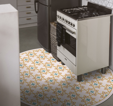 Tapis vinyle cuisine arrangement de mosaïque vibrant - TenStickers