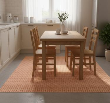 Tapis vinyle cuisine beige textile - TenStickers