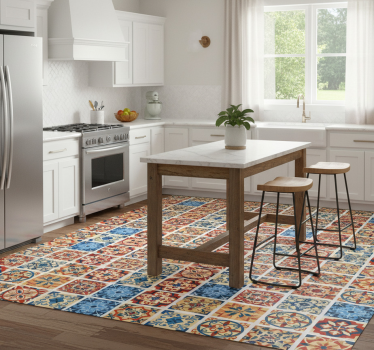 Tapis vinyle cuisine carreaux eraldo azulejos - TenStickers
