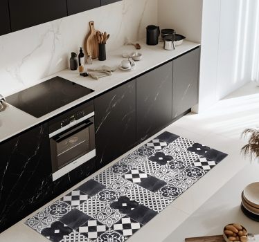 Tapis vinyle cuisine ciment ardesia - TenStickers