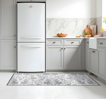 Tapis vinyle cuisine damas de ciment - TenStickers