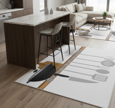 Tapis vinyle cuisine égouttoir à assiettes et bols - TenStickers