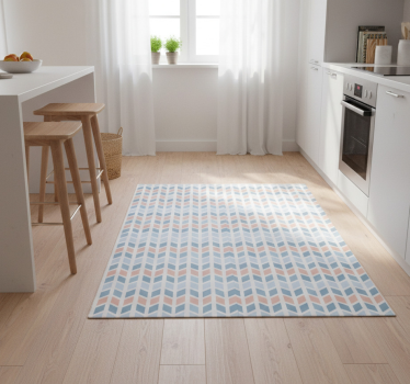 Tapis vinyle cuisine flèches verticales nordiques - TenStickers