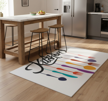 Tapis vinyle cuisine fourchettes et cuillères - TenStickers