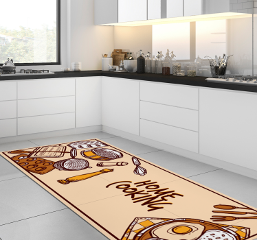 Tapis vinyle cuisine cuisine domestique - TenStickers
