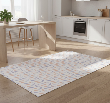 Tapis vinyle cuisine lignes géométriques nordiques - TenStickers