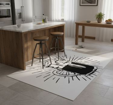 Tapis vinyle cuisine lumière de bière - TenStickers
